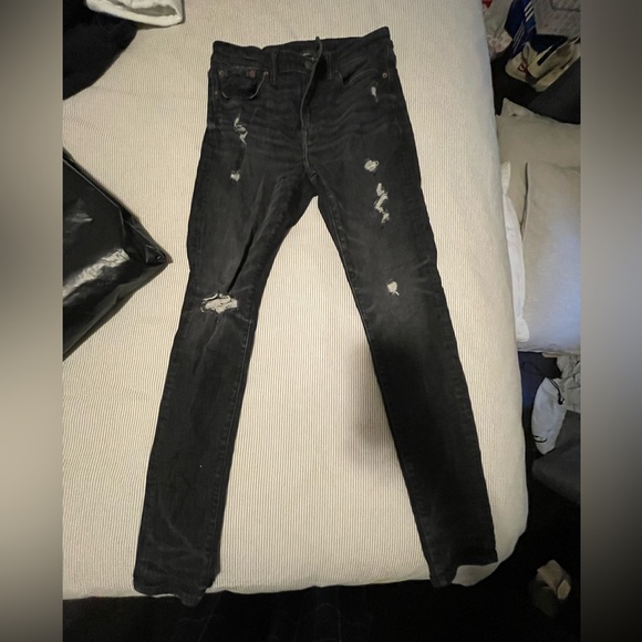 black ripped skinny jeans - Picture 2 of 2